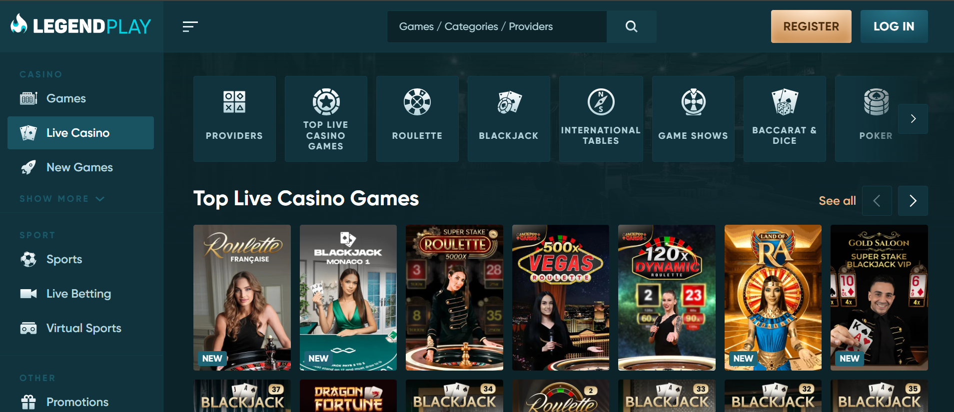 Legendplay legaal casino