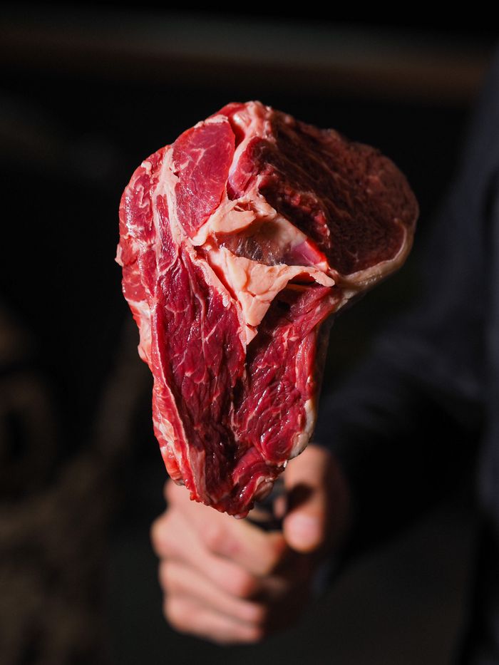 services-img Fresh marbled beef steak being held, showcasing rich texture and red meat details.